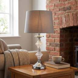 Mila Crystal Table Lamp - Size: 26 x 49 x 26cm - Wilko - thumbnail 5