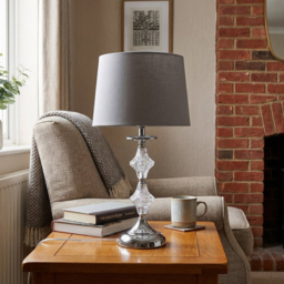Mila Crystal Table Lamp - Size: 26 x 49 x 26cm - Wilko - thumbnail 4