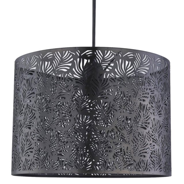 Black Leaf Cut Out Pendant Light - Wilko - image 1