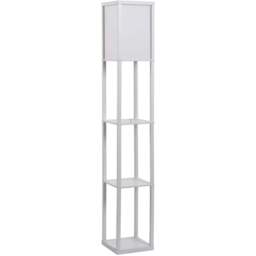 Portland 3 Shelf White Floor Lamp - Size: 26 x 26 x 160cm - Wilko