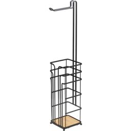 Black Bamboo Toilet Roll Holder - Wilko - thumbnail 1
