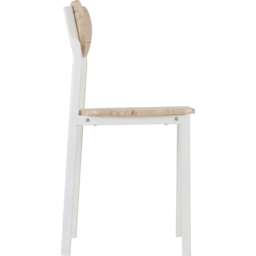 Seconique Riley Set of 2 White Light Oak Effect Veneer Dining Chair - Wilko - thumbnail 5