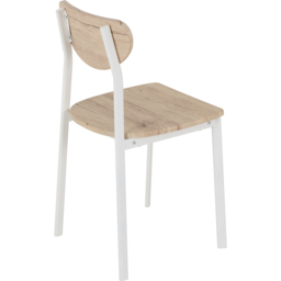 Seconique Riley Set of 2 White Light Oak Effect Veneer Dining Chair - Wilko - thumbnail 6