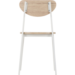 Seconique Riley Set of 2 White Light Oak Effect Veneer Dining Chair - Wilko - thumbnail 7