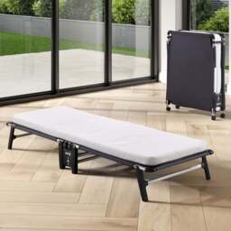 Jay-Be HE70 Single Hideaway Folding Bed with e-Fibre Mattress - Black - Wilko