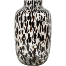 Confetti Glass Vase - Black - Wilko