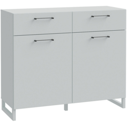 Florence Sali 2 Door 2 Drawer Light Grey Sideboard - Size: 93.4 x 109.9 x 41.1cm - Furniture To Go - Wilko - thumbnail 3