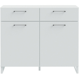 Florence Sali 2 Door 2 Drawer Light Grey Sideboard - Size: 93.4 x 109.9 x 41.1cm - Furniture To Go - Wilko - thumbnail 4