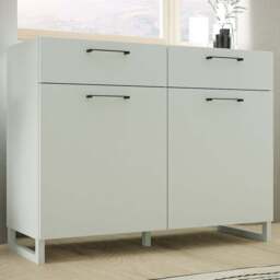 Florence Sali 2 Door 2 Drawer Light Grey Sideboard - Size: 93.4 x 109.9 x 41.1cm - Furniture To Go - Wilko - thumbnail 1
