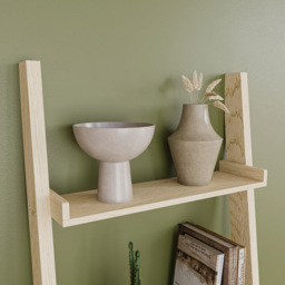 VIDA DESIGNS York 5 Shelf Pine Ladder Bookcase - Brown - Wilko - thumbnail 5
