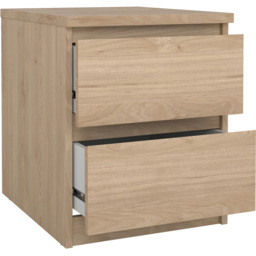 Florence Naia 2 Drawer Jackson Hickory Bedside Table - Brown - Furniture To Go - Wilko - thumbnail 5