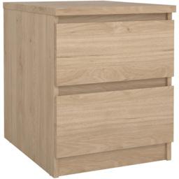 Florence Naia 2 Drawer Jackson Hickory Bedside Table - Brown - Furniture To Go - Wilko - thumbnail 3