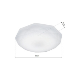 Milagro Hex White LED Ceiling Lamp 230V - Size: 36 x 36 x 8cm - Wilko - thumbnail 7