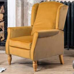 Artemis Home Barksdale Yellow Recliner Armchair - Size: Single - Wilko