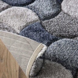 Origins 3D Scallop Navy Rug 120 x 170cm - Blue - Wilko - thumbnail 4