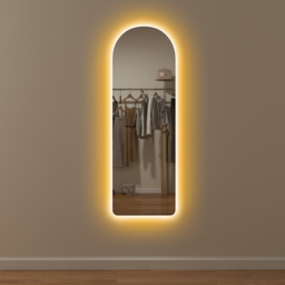 Portland 3 Colour Adjustable Full Length Wall Mirror with Lights Dimming 120 x 40cm - Size: 120 x 20cm - Clear - Wilko - thumbnail 3