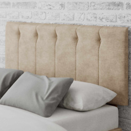Aspire Furniture Hepburn Super King Size Natural Soft Touch Linen Headboard - Beige - Aspire Beds - Wilko
