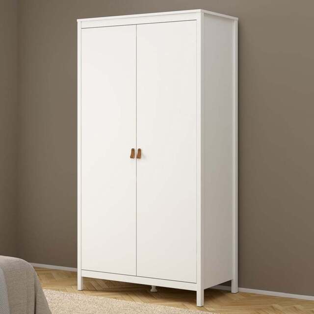 Florence Barcelona 2 Door White Wardrobe - Wilko - image 1