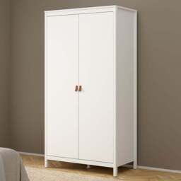 Florence Barcelona 2 Door White Wardrobe - Wilko - thumbnail 1