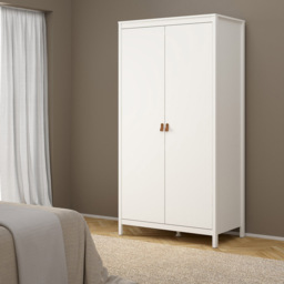 Florence Barcelona 2 Door White Wardrobe - Wilko - thumbnail 7