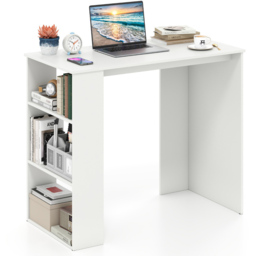 Costway 6 Shelf Computer Desk White - Size: 90 x 45 x 75cm - Wilko - thumbnail 3