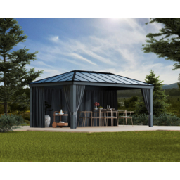 Palram Canopia Dallas 3.6 x 6m Gazebo Curtain 4 Pack - Size: 0.1 x 507 x 212cm - Grey - Wilko - thumbnail 3