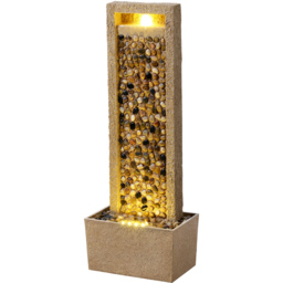Teamson Home Brown River Rock Water Outdoor Fountain 36 inch - Size: 91.95 x 21.59 x 33.78cm - Wilko