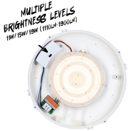 TCP Bulkhead Wall and Ceiling Light - Size: 7.5 x 30 x 30cm - White - Wilko - thumbnail 4