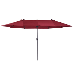Outsunny 4.6m Garden Parasol  Wine Red - Size: 240 x 270 x 460cm - Wilko - thumbnail 1