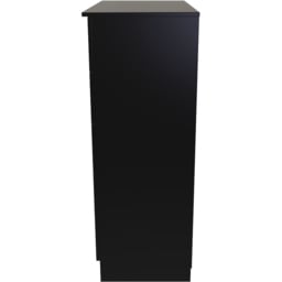 Crowndale Avon 5 Drawer Matt Black Chest of Drawers Ready Assembled - Black Matt - Wilko - thumbnail 4