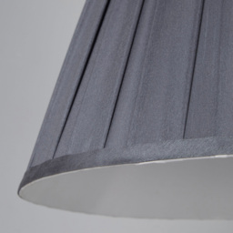 Lighting Collection Barnes Dark Grey Pleated Tapered Lamp Shade 40cm - Size: 28 x 41 x 41cm - Charcoal Grey - Wilko - thumbnail 5