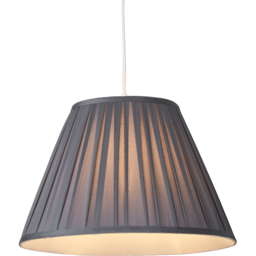 Lighting Collection Barnes Dark Grey Pleated Tapered Lamp Shade 40cm - Size: 28 x 41 x 41cm - Charcoal Grey - Wilko - thumbnail 4