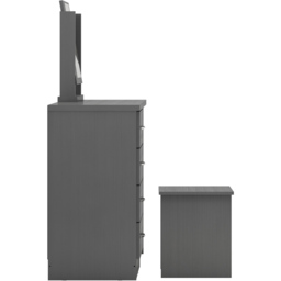 Seconique Nevada Grey 3D Effect Dressing Table Set with Mirror - Size: 40 x 100 x 77cm - Wilko - thumbnail 6