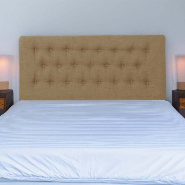 Bedmaster Lona Single Cream Linen Buttoned Headboard - Wilko - image 1
