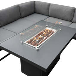MonsterShop Modular Garden Furniture Set with Fire Pit - Grey - Wilko - thumbnail 4