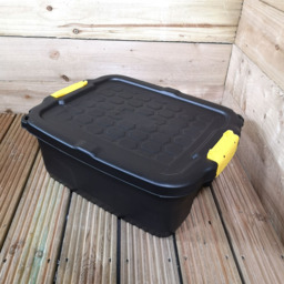 Samuel Alexander 24L Storage Box with Clips 6 Pack - Size: 20 x 38 x 50cm - Black - Wilko - thumbnail 6