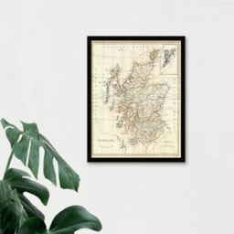 Wee Blue Coo Vintage 1799 Clement Cruttwell Scotland Map Framed Wall Art Print 30 x 41cm - Size: 43.3 x 33.3 x 1.5cm - Cream - Wilko - thumbnail 4