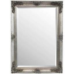 Davenport Silver Ornate Flourish Large Wall Mirror 110 x 79cm - Size: 109 x 79cm - MirrorOutlet - Wilko