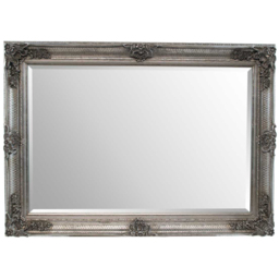 Davenport Silver Ornate Flourish Large Wall Mirror 110 x 79cm - Size: 109 x 79cm - MirrorOutlet - Wilko - thumbnail 4