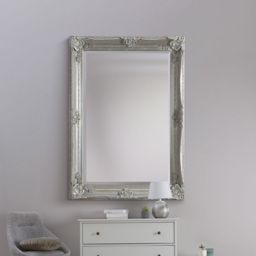 Davenport Silver Ornate Flourish Large Wall Mirror 110 x 79cm - Size: 109 x 79cm - MirrorOutlet - Wilko - thumbnail 3