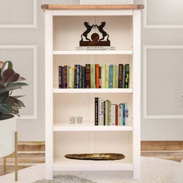 Lovere 4 Shelf Off White Bookcase - Wilko - image 1