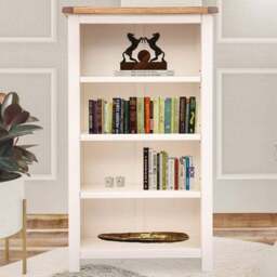 Lovere 4 Shelf Off White Bookcase - Wilko - thumbnail 1