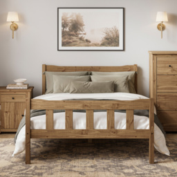 Havana King Size Pine Bed Frame - Brown - LPD Home - Wilko - thumbnail 7