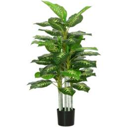 Portland Artificial Flora Tree in Pot - Size: 120 x 17 x 17cm - Green - Wilko - thumbnail 1