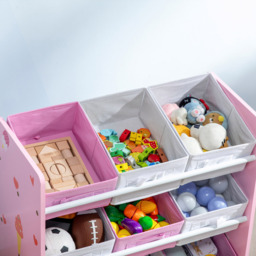 Playful Haven Pink 9 Baskets Kids Storage Unit - Size: 63 x 30 x 60cm - Wilko - thumbnail 4