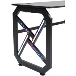 LED Gaming Desk with Remote ControlBlack - Wilko - thumbnail 5