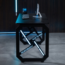 LED Gaming Desk with Remote ControlBlack - Wilko - thumbnail 3