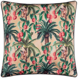 Wylder Monkey Palm Cream Monkeys Reversible Cushion 45 x 45cm - Wilko