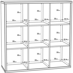 Florence Mauro 6 Shelf Concrete Grey Bookshelf - Wilko - thumbnail 6