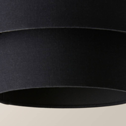 ValueLights Jodie 2 Tier Black Linen Drum Shade - Size: 20 x 30 x 30cm - Wilko - thumbnail 7